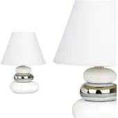 Rabalux Tafel lamp 4949 Salem, wit-zilver