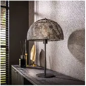 Meubelplaats Tafellamp Ø35 cm Armor Open Design Zwartbruin Woonkamer - Stijlvolle Tafellamp - Zwart Bruin - 35x35x55 cm - Sfeervolle Verlichting - Modern Interieur - Geschikt voor Slaapkamer en Bureau