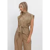 Ibana Dames Tops & T-shirts Tavir - Camel - Maat 36