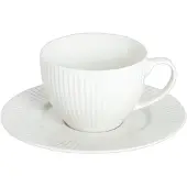 Homla SIENNA White kopje met schoteltje, 240 ml