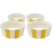 Kare design Kommen Cocina geel en wit Ø14cm (4/set)