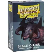 Dragon Shield Sleeves - Outer Sleeves - Matte Black 100 sleeves (63x88mm)