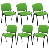 CLP Ken Set van 6 Bezoekersstoel groen