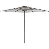 vidaXL Tuinparasol 300 x 300 cm Polyester Rechthoekig Zwart en Wit