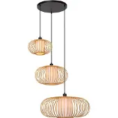 Lucide THULINE - Hanglamp - 1xE27 - Lichte houtlook | Essential