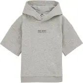 We fashion sweat T-shirt met melée - lichtgrijs Gemêleerd - maat 158/164