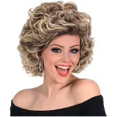 Merkloos Olivia pruik blond en kort - Verkleedpruiken