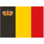 Talamex Belgische vlag met Kroon 20x30