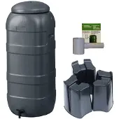 Harcostar Regenton Rainsaver - Antraciet 100 L + Voet + Vulautomaat