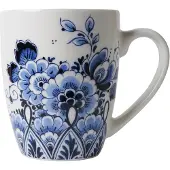 Heinen Delfts Blauw Mok Bloemen - Keramiek