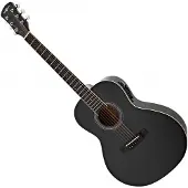 Gear4Music Parlour Left Handed Electro Acoustic Guitar by Black