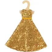 Heless Paillettenjurk Goldstar voor Modepoppen - 29cm