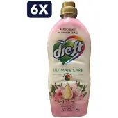 Dreft 6 x Wasverzachter Pink Bloom - 40 Wasbeurten - 1 Liter