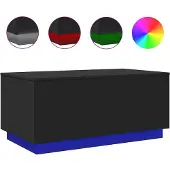 vidaXL Salontafel met LED-verlichting 90x50x40 cm zwart