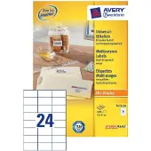 Avery Zweckform AVERY ultragrip Universele etiketten 3474-200 Permanent klevend A4 Wit 70 x 37 mm 220 Vellen à 24 Etiketten