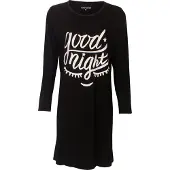Temptation Dames Bigshirt nachthemd Zwart - Maten: M