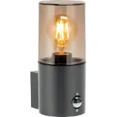 Adviti SALVIA Wandlamp, tuinverlichting met PIR-sensor, E27, IP54, grijs