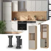 Vicco Fame-Line Ombouwkast fornuis – 60 cm open GrijsBeige