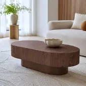 Giga Meubel Salontafel Jelte Walnoot Ovaal 110cm