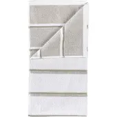 Zone Denmark Handdoek Sauna White / Soft Grey / Eucalyptus (50 x 100 cm)