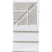 Zone Badlaken Sauna White / Soft Grey / Eucalyptus (70 x 140 cm)