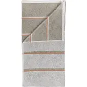 Zone Badlaken Sauna Soft Grey / Eucalyptus / Terracotta (70 x 140 cm)