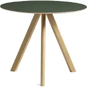 HAY CPH20 2.0 eettafel Ø90 cm Green linoleum-gelakt eiken