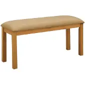 vidaXL Eetbank 95 x 32 x 45 cm Massief Eikenhout Beige