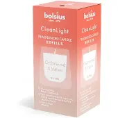 Bolsius - Clean Light - Geurkaars - Navulling - 2 stuks per verpakking - Cedarwood & Vertiver
