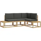 vidaXL Buiten bank set 3 Stuk Wit en antracietkleurig Polyester