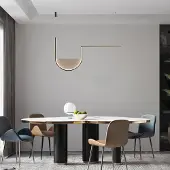 Zambelis Hanglamp 23170, dimbaar, zwart, Woon-/ Eetkamer, Aluminium, Modern, hanglamp