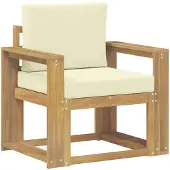 vidaXL 2 Stuk Buiten bank set Polyester Wit en Crème