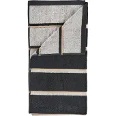 Zone Denmark Badlaken Sauna Black / Soft Grey / Camel (70 x 140 cm)