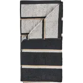 Zone Denmark Handdoek Sauna Black / Soft Grey / Camel (50 x 100 cm)