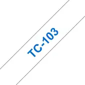 Brother TC-103 tape blauw op transparant 12mm x 7,7m (origineel)