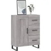 vidaXL Dressoir, grijs Sonoma, 69,5 x 34 x 90 cm, houtvezel