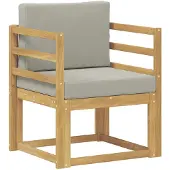vidaXL 2 Stuk Buiten bank set Polyester Wit en lichtgrijs
