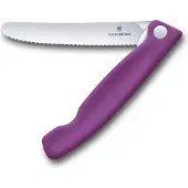 Victorinox Swiss Classic Picnic Knife 6.7835.FC1 Wavy, Purple, vouwbaar gekarteld groentemes