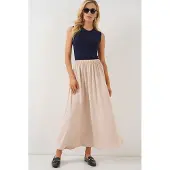 Big Dart Maxi Rok met Elastische Taille
