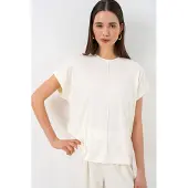 Big Dart Ontspannen Pasvorm Crew Neck Blouse