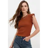 Big Dart Geborduurde Textuur Crew Neck Blouse