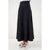 Bigdart Hoge Taille Denim A-Lijn Maxi Rok met Zakken