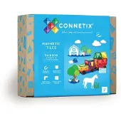 Connetix Magnetische bouwstenen, magnetische set met 24 autootjes