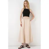 Big Dart Hoge Taille A-Lijn Maxi Rok