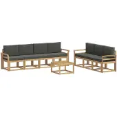 vidaXL Buiten bank set 7 st