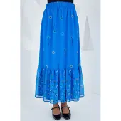 Big Dart Geprinte Maxi Rok met Bloemenmotief