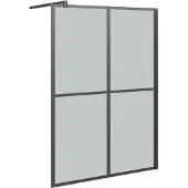 vidaXL Inloopdouchescherm 140x195 cm donker gehard glas