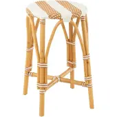 J-Line barkruk Live - rotan/kunststof - naturel/wit