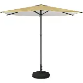 vidaXL Tuinparasol met voet 270 x 270 cm Polyester Rechthoekig