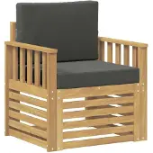 vidaXL 2 Stuk Buiten bank set Polyester Wit en Anthraciet